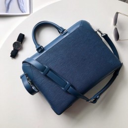 Replica Louis Vuitton Blue Epi Leather Oliver Briefcase