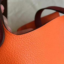 Replica Hermes Orange Brown Picotin Lock 22 Bag