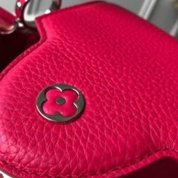 Replica Louis Vuitton Natural Woven Red Handle Capucines BB