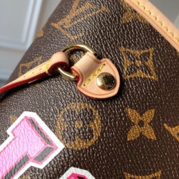 Replica Louis Vuitton Brown Monogram Travel Patch Neverfull MM