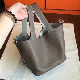Replica Hermes Taupe Gray Picotin Lock 22 Bag