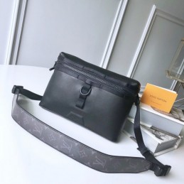 Replica Louis Vuitton Black Monogram Titanium Messenger