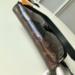 Replica Louis Vuitton Brown Monogram Titanium Messenger Wide Strap