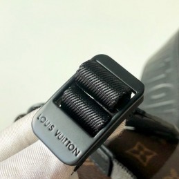 Replica Louis Vuitton Brown Monogram Titanium Messenger Wide Strap