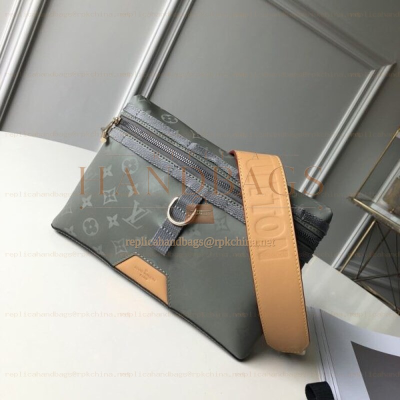 Replica Louis Vuitton Gray Monogram Titanium Messenger