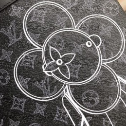 Replica Louis Vuitton Black Monogram Flower Discovery Pochette