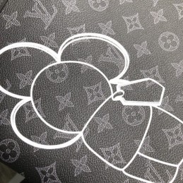 Replica Louis Vuitton Black Monogram Flower Discovery Pochette