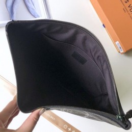 Replica Louis Vuitton Black Monogram Flower Discovery Pochette