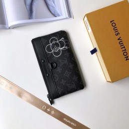 Replica Louis Vuitton Black Monogram Flower Discovery Pochette PM