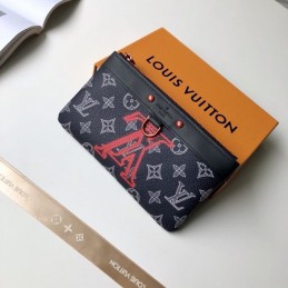 Replica Louis Vuitton Black Monogram Red LV Graphic Discovery Pochette PM