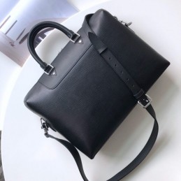 Replica Louis Vuitton Black Taiga Leather Porte Documents Jour