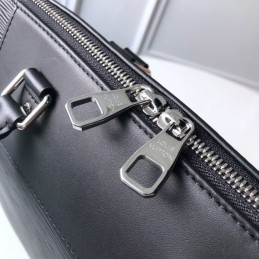 Replica Louis Vuitton Black Taiga Leather Porte Documents Jour
