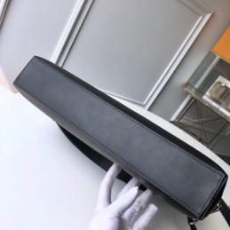 Replica Louis Vuitton Black Taiga Leather Porte Documents Jour