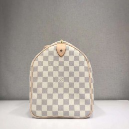 Replica Louis Vuitton White Damier Azur Beige Trim Speedy 35