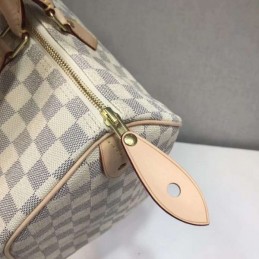 Replica Louis Vuitton White Damier Azur Beige Trim Speedy 35