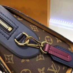Replica Louis Vuitton Brown Monogram Burgundy Trim Tuileries Handbag