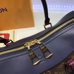 Replica Louis Vuitton Brown Monogram Burgundy Trim Tuileries Handbag