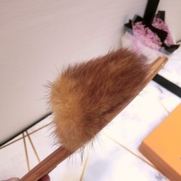 Replica Louis Vuitton Brown Mink Slide Slippers