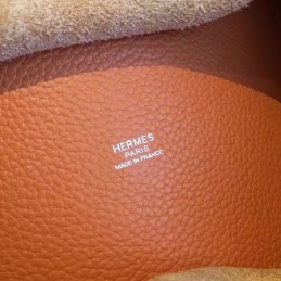 Replica Hermes Orange Brown Picotin Lock 22 Smooth Leather Bag