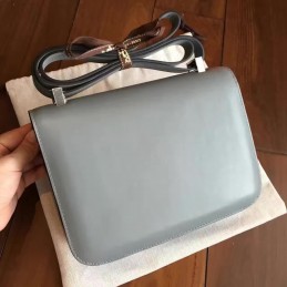 Replica Hermes Gray Constance Mini 18 Smooth Leather Palladium Hardware Bag