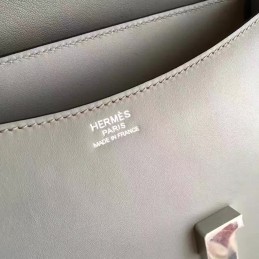 Replica Hermes Gray Constance Mini 18 Smooth Leather Palladium Hardware Bag