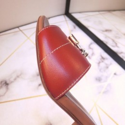 Replica Louis Vuitton Red Lock It Mule Sandals