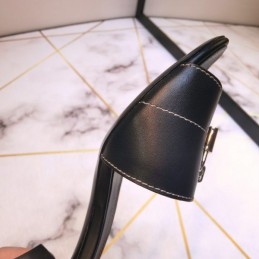 Replica Louis Vuitton Black Lock It Mule Sandals