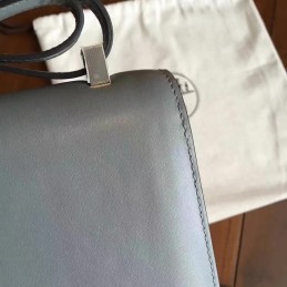 Replica Hermes Gray Constance Mini 18 Smooth Leather Palladium Hardware Bag