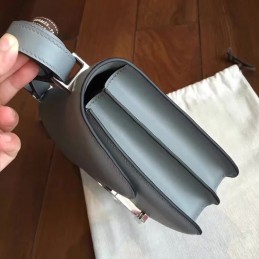 Replica Hermes Gray Constance Mini 18 Smooth Leather Palladium Hardware Bag