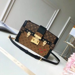 Replica Louis Vuitton Brown Monogram Multicolor Patch Trunk Clutch