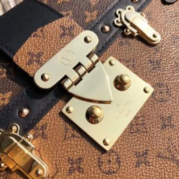 Replica Louis Vuitton Brown Monogram Multicolor Patch Trunk Clutch
