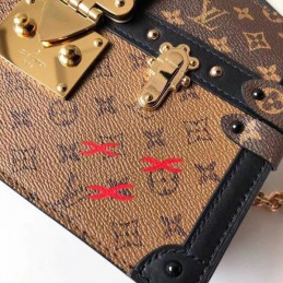 Replica Louis Vuitton Brown Monogram Multicolor Patch Trunk Clutch