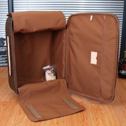 Replica Louis Vuitton Brown Monogram Dark Trim Horizon 55 Rolling Luggage