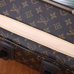 Replica Louis Vuitton Brown Monogram Dark Trim Horizon 55 Rolling Luggage