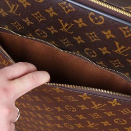 Replica Louis Vuitton Brown Monogram Dark Trim Horizon 55 Rolling Luggage