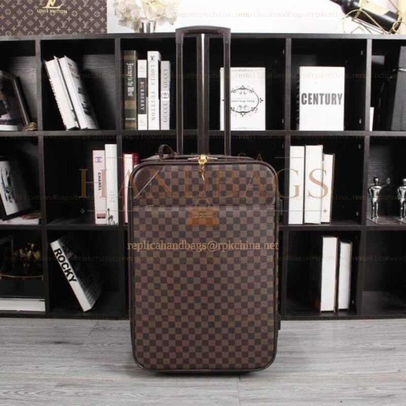 Replica Louis Vuitton Brown Damier Ebene Horizon 55 Rolling Luggage