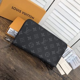 Replica Louis Vuitton Black Monogram Eclipse Zippy Organizer Wallet - Style 2