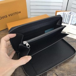 Replica Louis Vuitton Black Monogram Eclipse Zippy Organizer Wallet - Style 2