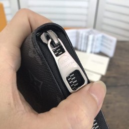 Replica Louis Vuitton Black Monogram Eclipse Zippy Organizer Wallet - Style 2