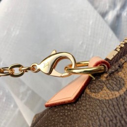 Replica Louis Vuitton Brown Monogram Chain Cosmetic Pouch GM