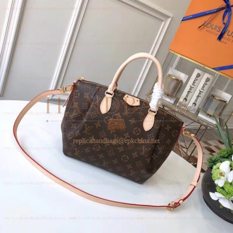 Replica Louis Vuitton Brown Monogram Beige Trim Turenne MM