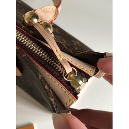 Replica Louis Vuitton Brown Monogram Beige Trim Popincourt