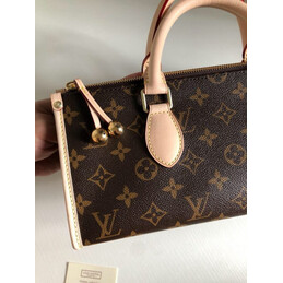 Replica Louis Vuitton Brown Monogram Beige Trim Popincourt