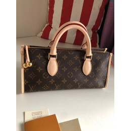 Replica Louis Vuitton Brown Monogram Beige Trim Popincourt