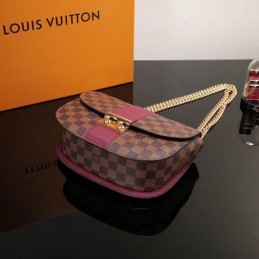 Replica Louis Vuitton Brown Damier Ebene Burgundy Stripe Wight