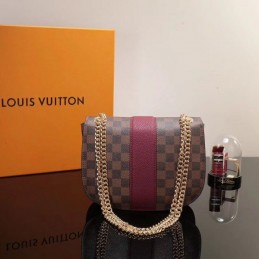 Replica Louis Vuitton Brown Damier Ebene Burgundy Stripe Wight