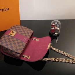 Replica Louis Vuitton Brown Damier Ebene Burgundy Stripe Wight