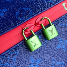 Replica Louis Vuitton Blue Monogram Keepall Bandouliere 45