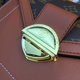 Replica Louis Vuitton Brown Monogram Tan Metis Pochette Chain