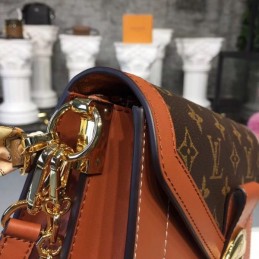 Replica Louis Vuitton Brown Monogram Tan Metis Pochette Chain
